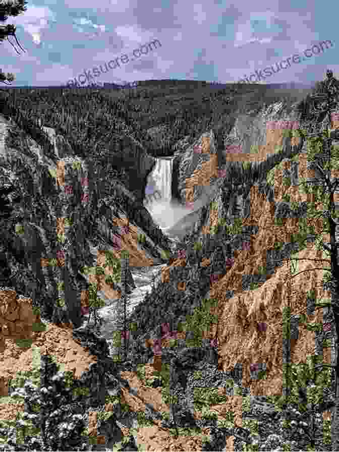 A Photo Of A Waterfall In Yellowstone National Park. The Discovery Of Yellowstone Park: Discovery Of Park