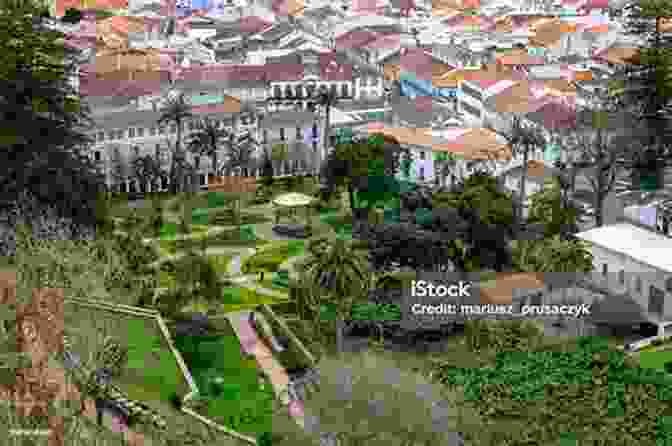 Aerial View Of Angra Do Heroísmo, The Historic Capital Of Terceira, With Its Fortified Walls, Colorful Buildings, And Picturesque Harbor. Moon Azores (Travel Guide) Carrie Marie Bratley