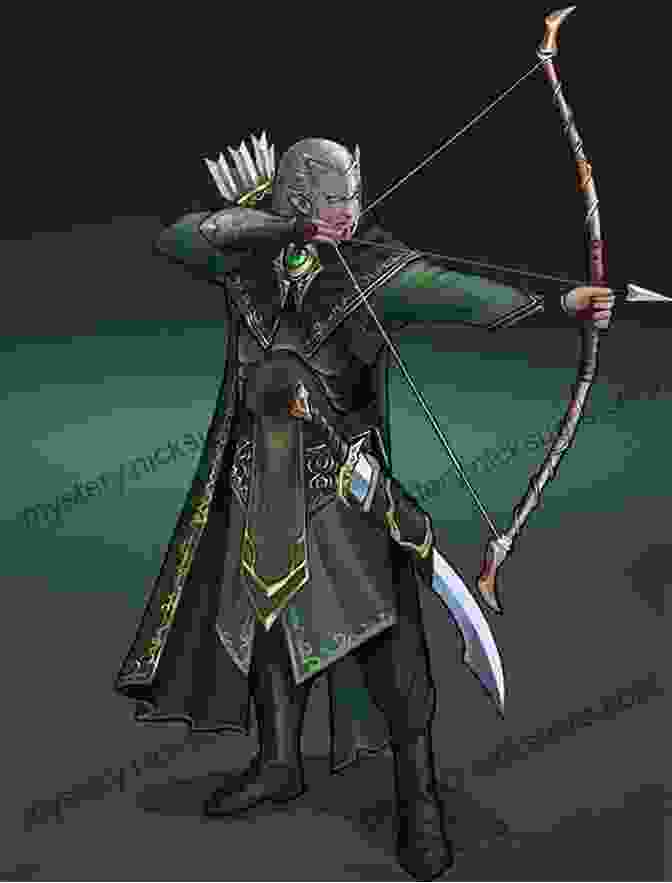 Agile Elven Warrior Releasing An Arrow With Deadly Precision Things Heroes Say: A Fantasy Artbook Phrasebook