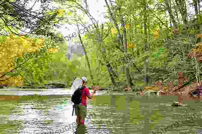 Angler Fly Fishing In A Fast Flowing River In West Virginia's Mountains New River Guide: Paddling And Fishing In North Carolina Virginia And West Virginia