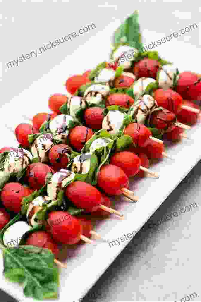 Caprese Skewers Made With Fresh Mozzarella, Tomatoes, And Basil Vegetarian Cookbook For Teens: 100 Fun Recipes To Cook Like A Pro