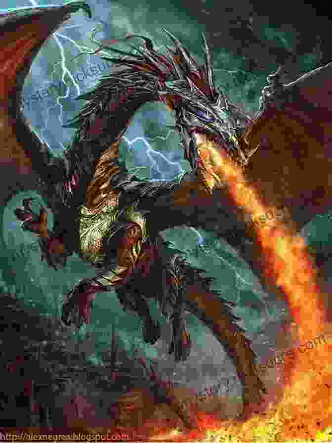 Fiery Heroine Battling A Ferocious Dragon Mid Flight Things Heroes Say: A Fantasy Artbook Phrasebook