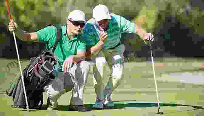 Golfer Consulting With Her Caddie On Course Strategy Grounded Golf: Steady Performance Under Pressure For The Female Golfer