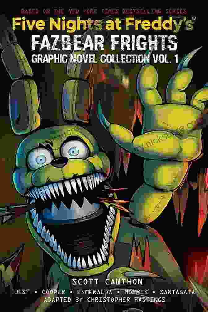 The Silver Eyes: Five Nights At Freddy's Graphic Novel Cover Image Featuring The Four Main Characters Surrounded By Animatronics The Silver Eyes (Five Nights At Freddy S Graphic Novel #1)